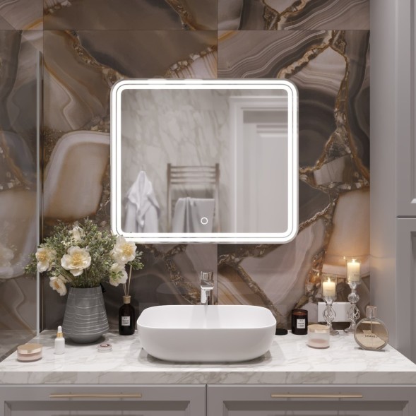 Зеркало MIXLINE &amp;quot;Адриана&amp;quot; 800*700 (ШВ) сенсорный выключатель, светодиодная подсветка - MLZ.Ad.8-7.1.2 