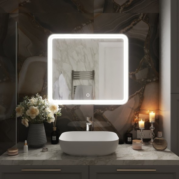 Зеркало MIXLINE &amp;quot;Адриана&amp;quot; 800*700 (ШВ) сенсорный выключатель, светодиодная подсветка - MLZ.Ad.8-7.1.2 