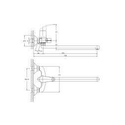 Смеситель для ванны и раковины 35к HB2236 HAIBA див корп L-нос - HB2236 