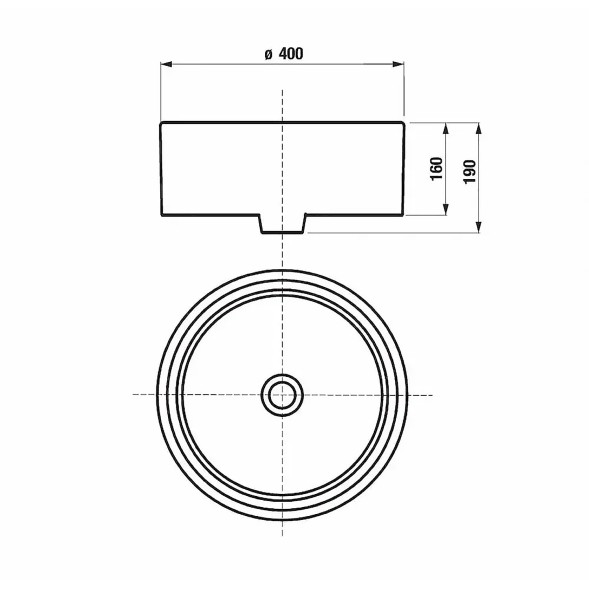 Раковина - чаша  Jika CUBITO PURE 400х400 накладная, белый (8.1842.0.000.112.1)