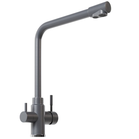Смеситель для кухни 35к MIXLINE ML-GS13 (342) графит с вых. для питьевого фильтра - ML-GS13 (342) 