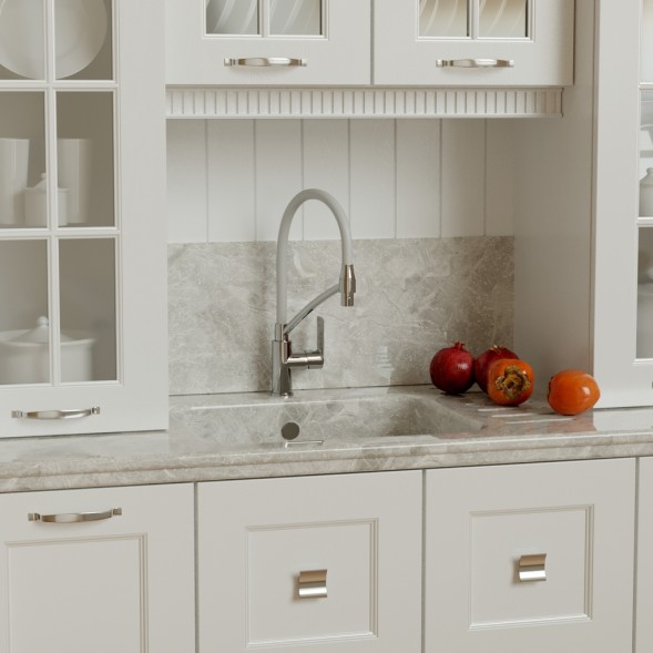 Смеситель для кухни 35к MIXLINE ML26-10 &amp;quot;Life&amp;quot; гибкий излив, б/отв, боковая ручка - ML26-10 