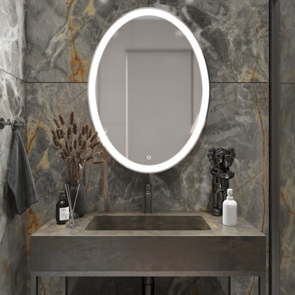 Зеркало MIXLINE &amp;quot;Италия&amp;quot; 570*770 (ШВ) сенсорный выключатель, светодиодная подсветка - ФР-00000846 