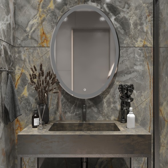 Зеркало MIXLINE &amp;quot;Италия&amp;quot; 570*770 (ШВ) сенсорный выключатель, светодиодная подсветка - ФР-00000846 