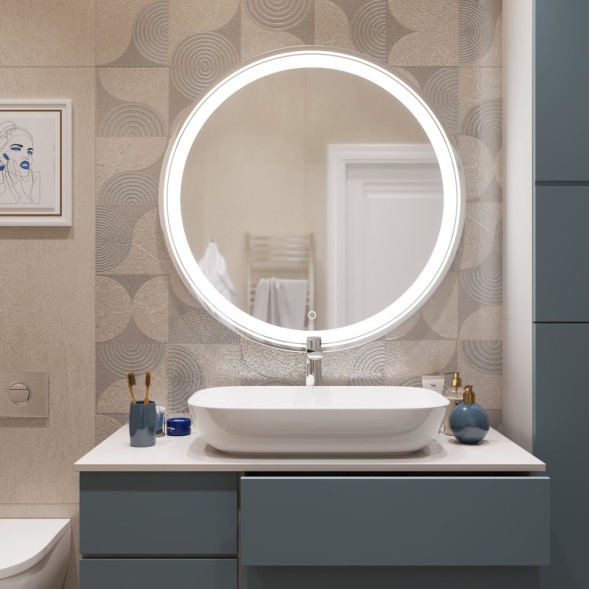 Зеркало MIXLINE &amp;quot;Оливия&amp;quot; D700 сенсорный выключатель, светодиодная подсветка - MLZ.Ol.7.1.2 