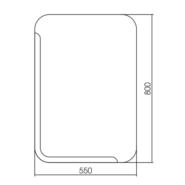 Зеркало MIXLINE &amp;quot;Алькон&amp;quot; 550*800 (ШВ) (гор/верт крепеж) - ФР-00002360 