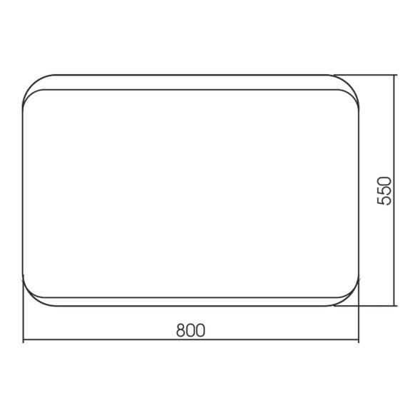 Зеркало MIXLINE &amp;quot;Алькон&amp;quot; 550*800 (ШВ) (гор/верт крепеж) - ФР-00002360 