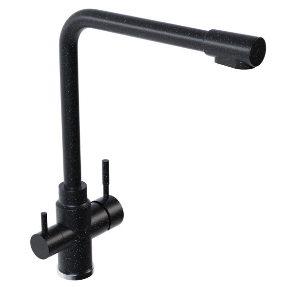 Смеситель для кухни 35к MIXLINE ML-GS13 (343) антрацит с вых. для питьевого фильтра - ML-GS13 (343) 