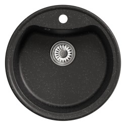 Мойкa ML-GM09 КОМФОРТ круглая, черная (308), 510 мм (глуб. чаши 190) - 00-00009278 