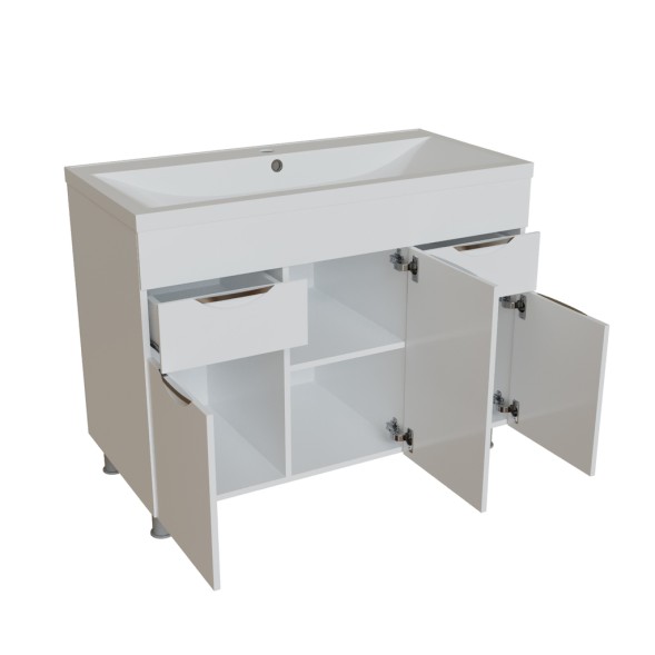 Тумба д/ванной &amp;quot;ЭТЬЕН-100&amp;quot; под раковину Нелли -100 (MIXLINE) (ПВХ) - 553776 