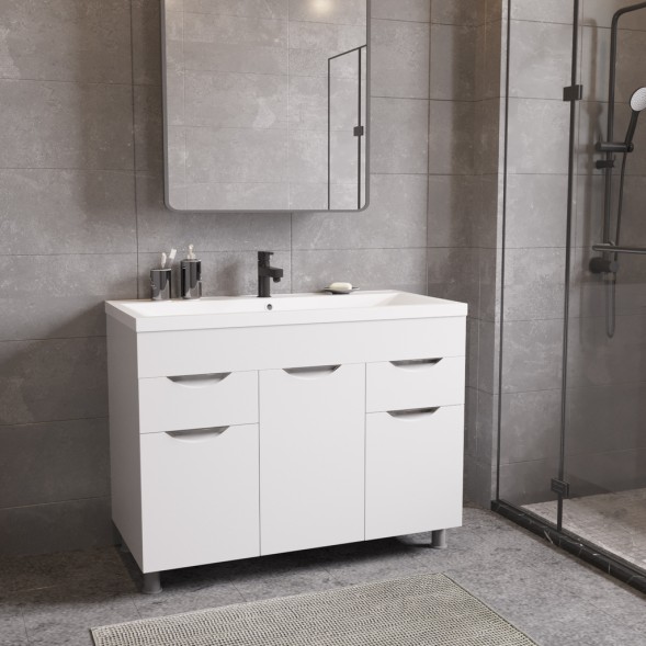 Тумба д/ванной &amp;quot;ЭТЬЕН-100&amp;quot; под раковину Нелли -100 (MIXLINE) (ПВХ) - 553776 