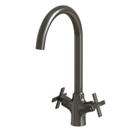 Смеситель для кухни 1/2 кер. MIXLINE ML38-032 &amp;quot;Graphite&amp;quot; высокий излив ГРАФИТ - ML38-032 