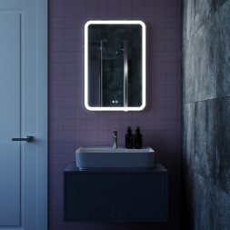 Зеркало MIXLINE &amp;quot;Мальта-VOICE&amp;quot;  550*800 (ШВ) сенсорный выключатель, управление голосом., подогрев - MLZ.Malt.5-8.1.2.3.7 