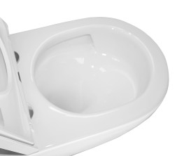 Унитаз подвесной Azario ORMI 490х360х365 безободковый, система смыва Торнадо, с быстросъемным сиденьем микролифт (AZ-0253VD)