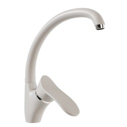 Смеситель для кухни 40к MIXLINE ML-GS01 (331) белый высок. излив - 00-00001729