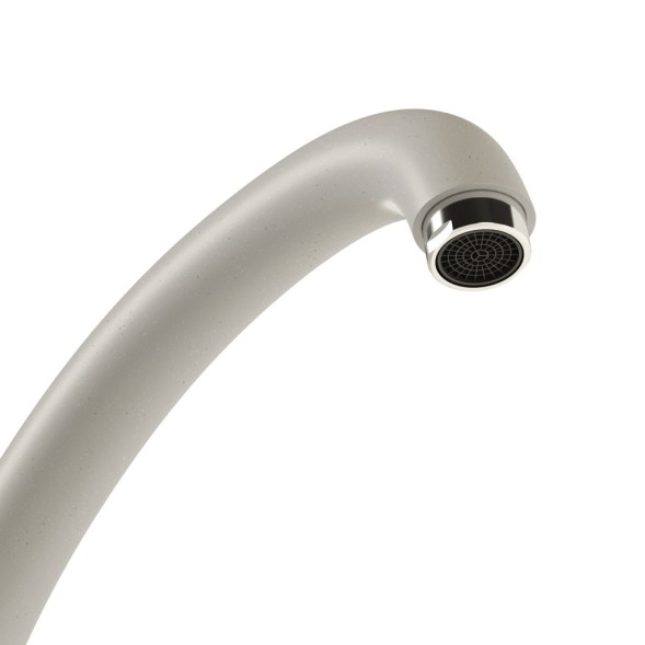 Смеситель для кухни 40к MIXLINE ML-GS01 (331) белый высок. излив - 00-00001729 