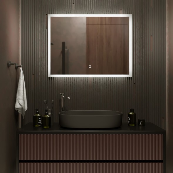 Зеркало MIXLINE &amp;quot;Норма&amp;quot; 800*600 (ШВ) сенсорный выключатель, светодиодная подсветка - ФР-00000844 