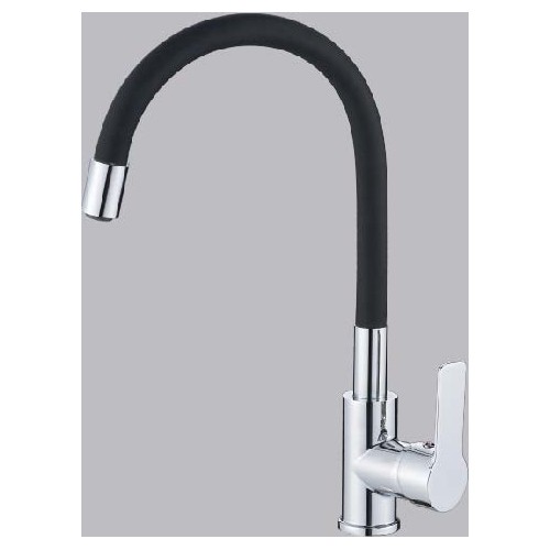 Смеситель для кухни 35к HB70112-7 HAIBA гибкий излив, б/отв боковая,ЧЕРНЫЙ/ХРОМ - HB70112-7 