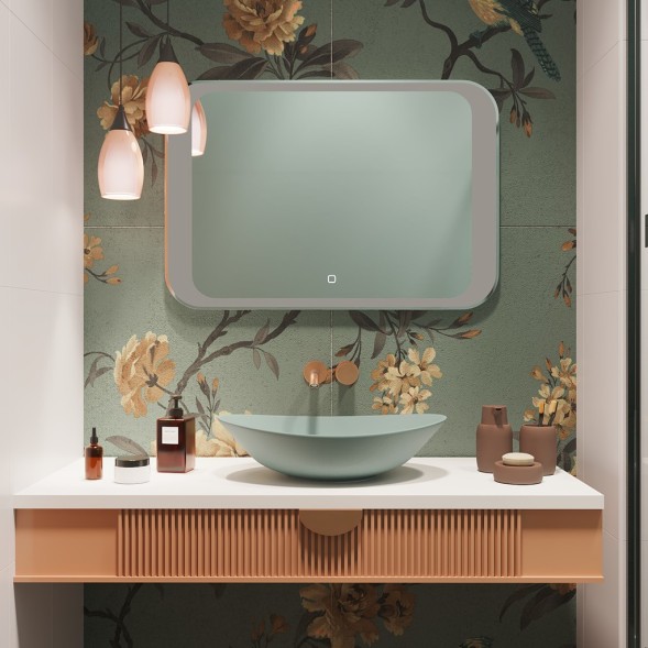 Зеркало MIXLINE &amp;quot;Индиго&amp;quot; 800*550 (ШВ) сенсорный выключатель, светодиодная подсветка - ФР-00001410 