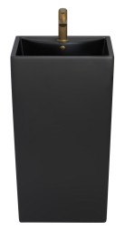 Раковина напольная Azario COMELLA 480х420х830 отдельностоящая прямоугольная, черный матовый (AZ-314MB)