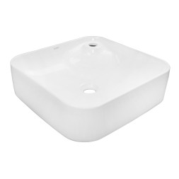 Раковина накладная Azario 430х430х120 квадратная, белый глянцевый (AZ-2194)
