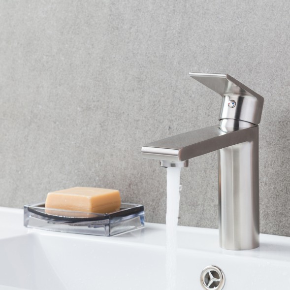 Смеситель для раковины 35к G1099-20 GAPPO нерж. сталь, литой, САТИН - G1099-20 