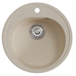 Мойкa ML-GM11 КОМФОРТ круглая, бежевая (328), 500мм (глуб. чаши 180) - 00-00009305 