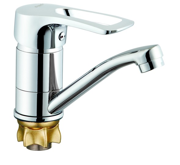 Смеситель для кухни 40к Glauf 4G4-B181 ЛАТ кор. излив, п/гайку - 4G4-B181 