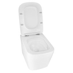 Унитаз подвесной Azario Cascad M 490x345x325 безободковый, система смыва "Скрытое Торнадо", с быстросъемным сиденьем микролифт (AZ-10002)