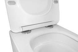 Унитаз подвесной Azario Cascad M 490x345x325 безободковый, система смыва "Скрытое Торнадо", с быстросъемным сиденьем микролифт (AZ-10002)