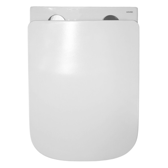 Унитаз подвесной Azario Cascad M 490x345x325 безободковый, система смыва &amp;quot;Скрытое Торнадо&amp;quot;, с быстросъемным сиденьем микролифт (AZ-10002)